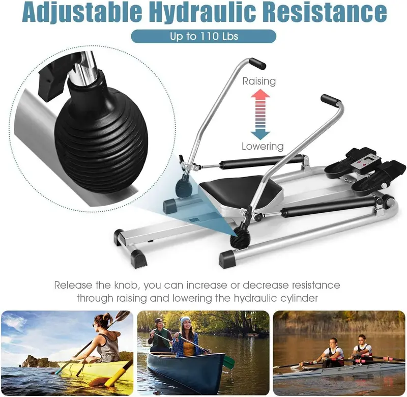 Goplus Hydraulisches Rudergerät mit LCD-Monitor