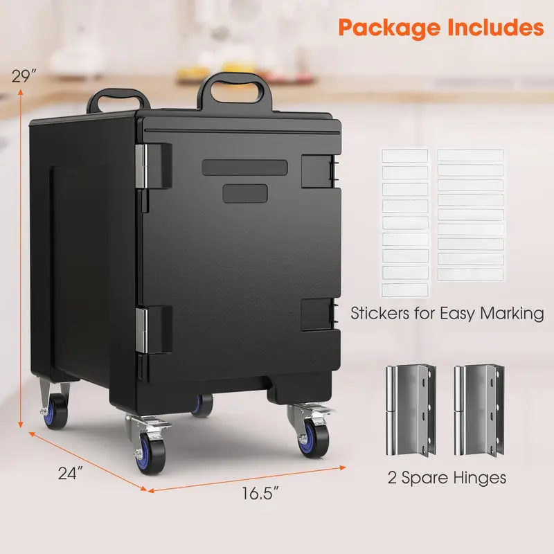 Goplus isolierter Lebensmittel-Pan-Träger für 5 Full-Size-Pfannen