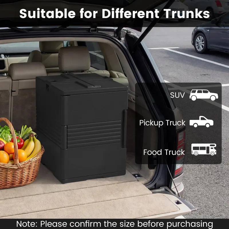 Goplus Isoliertes Lebensmittel-Transportbehälter mit Türachsen, Verriegelungen und Dichtungsstreifen, 91 Qt