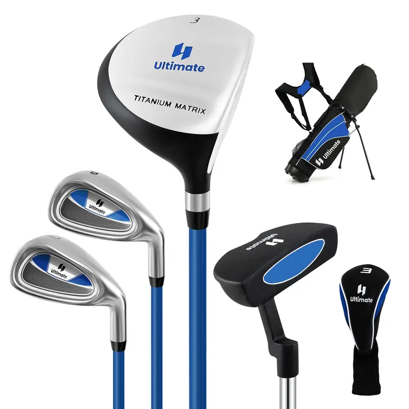 Goplus Junior-Complete-Golfsets für Kinder, Rechtshänder-Golfclubs mit Standtasche, für Kinder im Alter von 8–10 Jahren