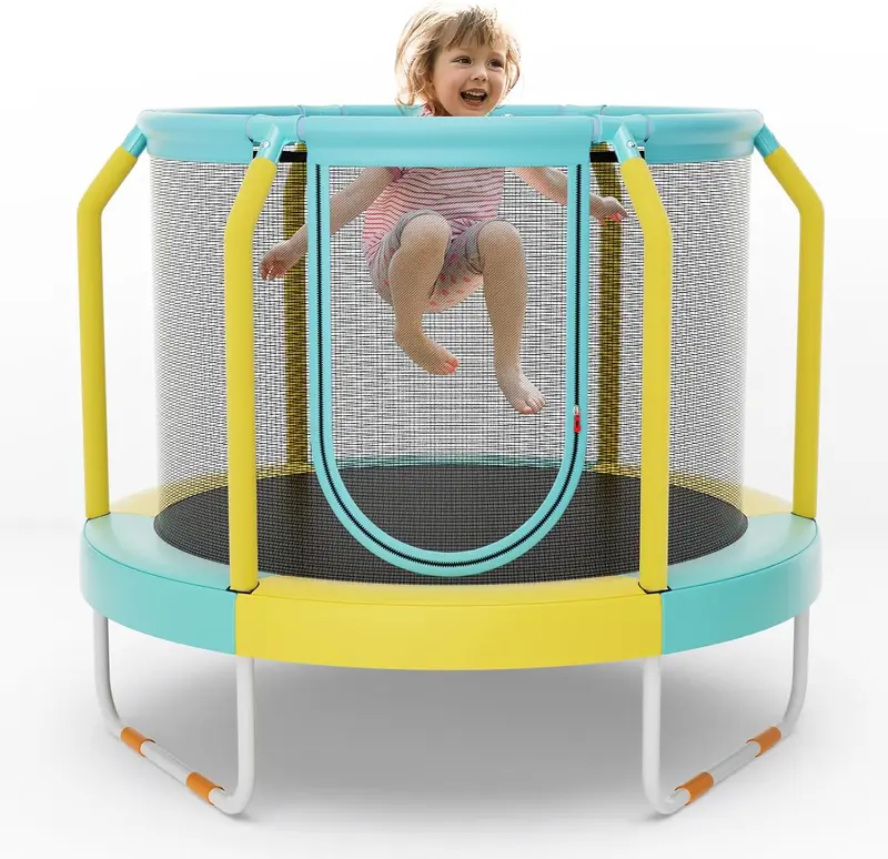 Goplus Kinder-Trampolin, 48" (122 cm) – ASTM-zertifiziertes Freizeit-Trampolin mit Sicherheitsabstand-Konzept