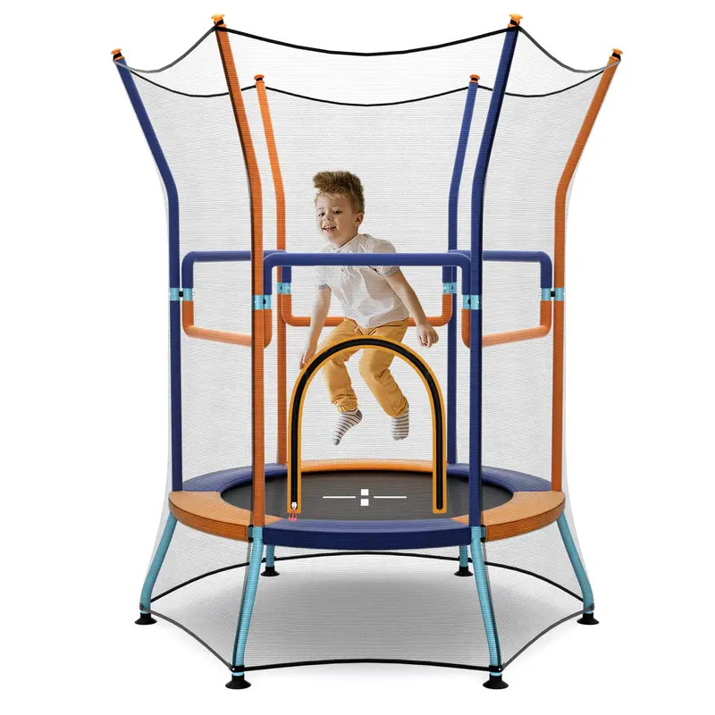 Goplus Kinder-Trampolin für Kleinkinder, ASTM-zertifiziertes Mini-Trampolin mit erhöhtem Sicherheitsnetz