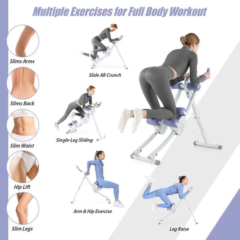 GoPlus klappbarer Core- und Bauchtrainer, AB-Trainingsgerät, Fitnessgerät