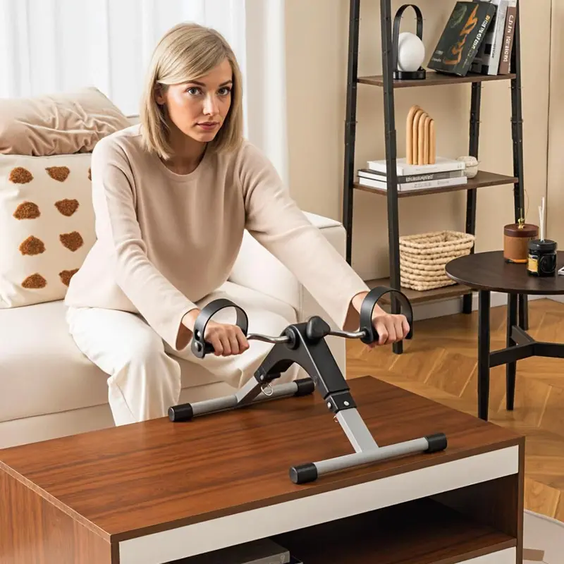 Goplus Klappbarer Pedaltrainer, Mini-Heimtrainer für den Schreibtisch zum Arm- und Beintraining
