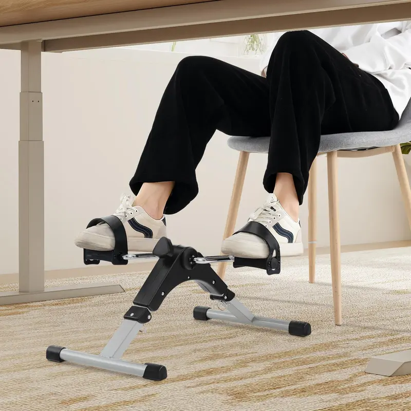Goplus Klappbarer Pedaltrainer, Mini-Heimtrainer für den Schreibtisch zum Arm- und Beintraining