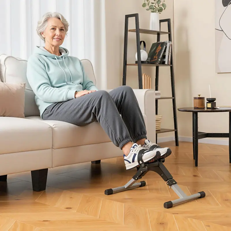 Goplus Klappbarer Pedaltrainer, Mini-Heimtrainer für den Schreibtisch zum Arm- und Beintraining