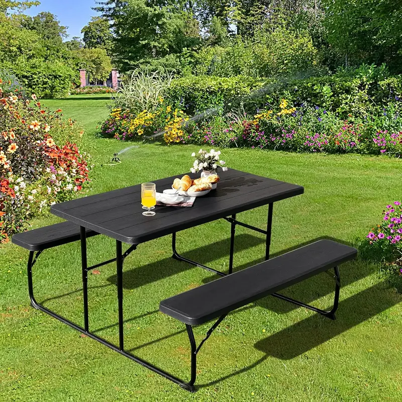 GoPlus-Klappbarer Picknicktisch mit Bänken