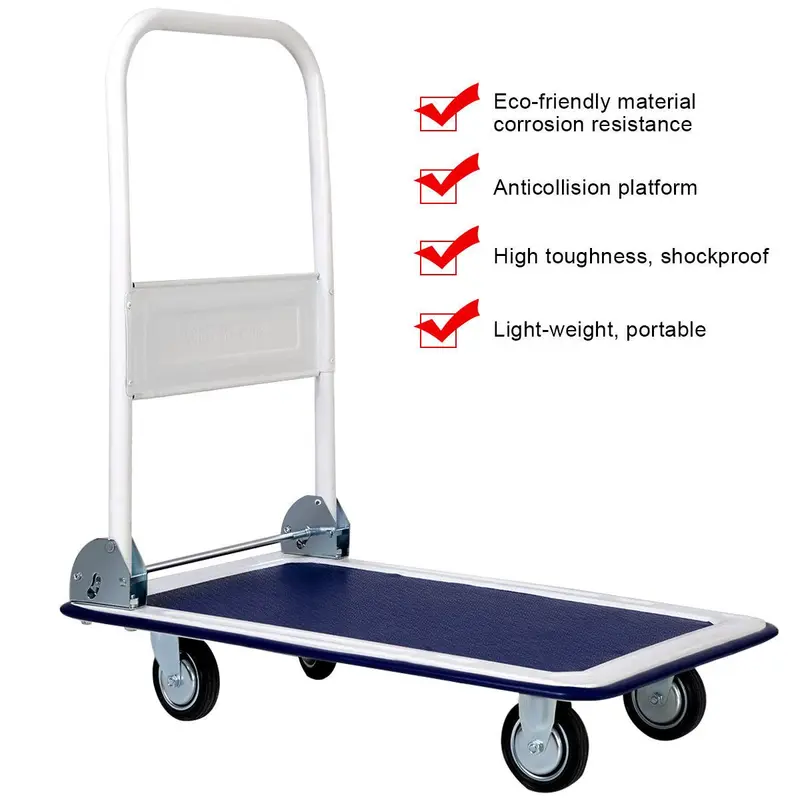 Goplus Klappbarer Plattformwagen – 150 kg Tragkraft, rollender Flachwagen 2