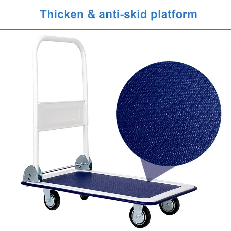 Goplus Klappbarer Plattformwagen – 150 kg Tragkraft, rollender Flachwagen