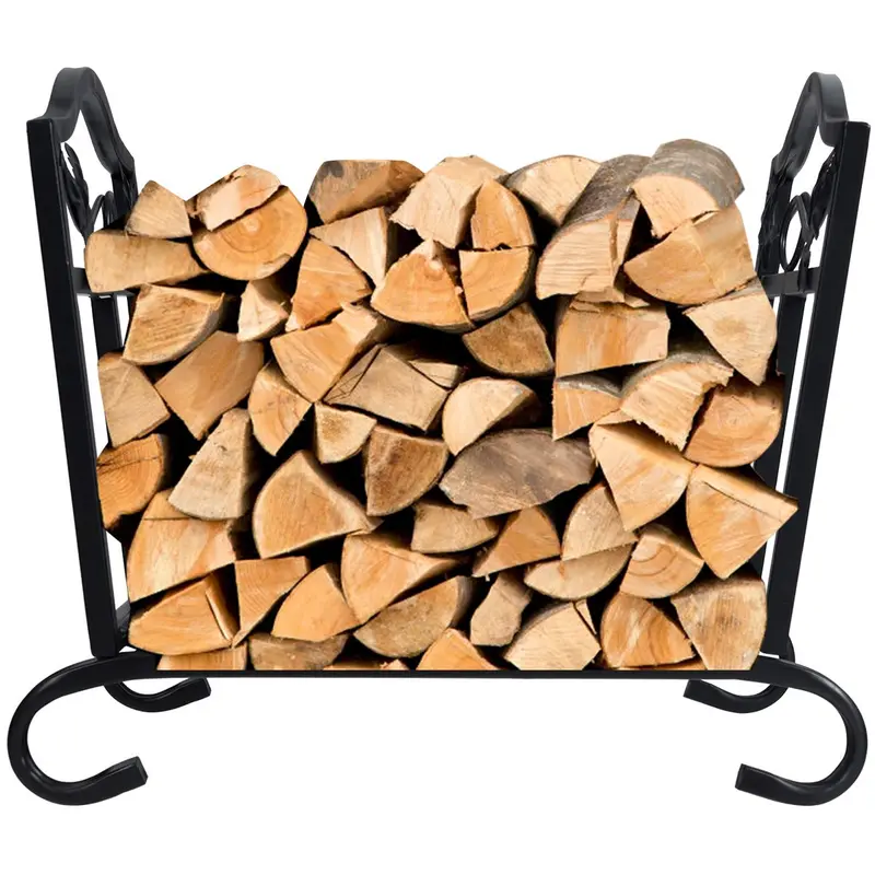 Goplus klappbarer Scheitholzständer aus Schmiedeeisen für die Holzlagerung