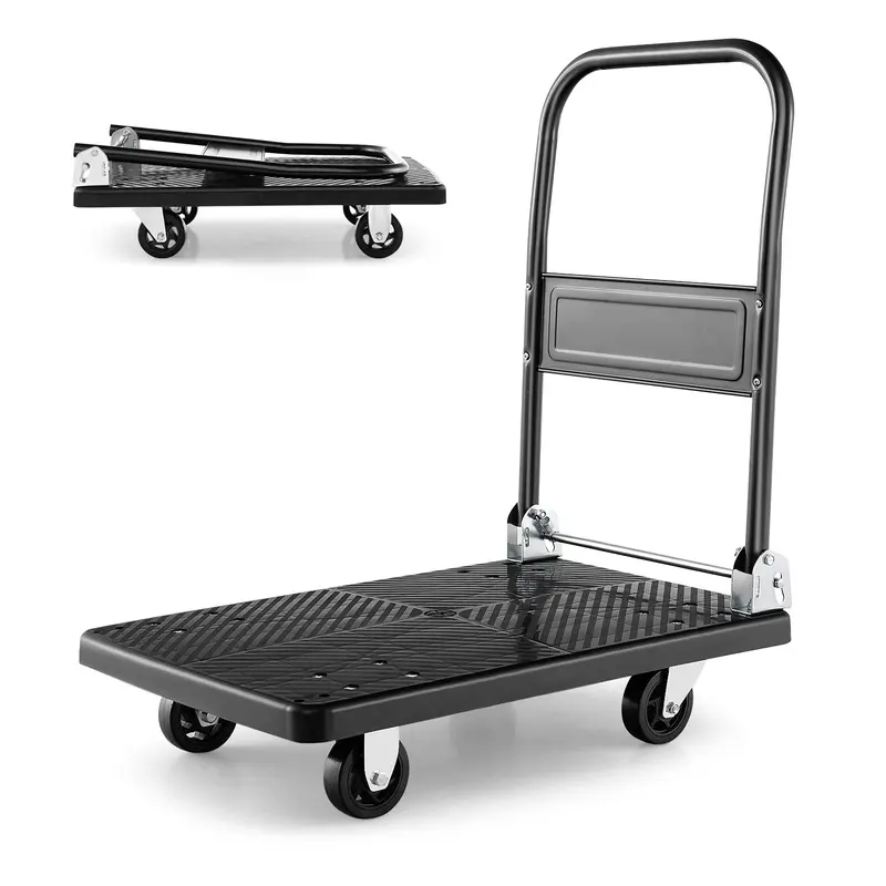 Goplus Klappbarer Schiebewagen, Transportplattform mit Handgriff, maximale Traglast 200 kg (71 x 48 cm)