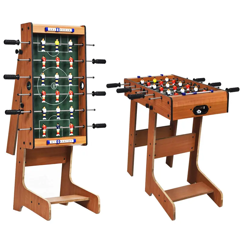 Goplus klappbarer Tischfußball, 27"-Fußballtisch mit 2 Mini-Fußbällen