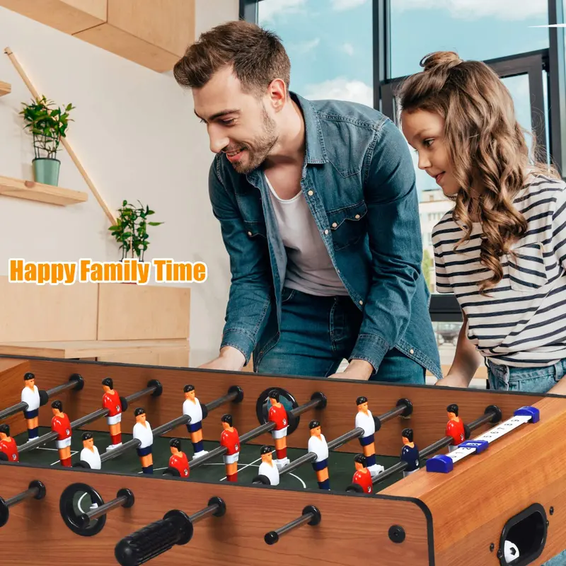 Goplus klappbarer Tischfußball, 27"-Fußballtisch mit 2 Mini-Fußbällen 2