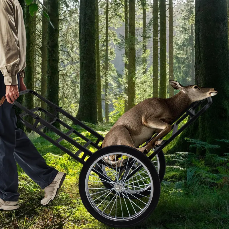 Goplus Klappbarer, verstellbarer Wildwagen mit 550 lbs Tragkraft und großen 20-Zoll-Rädern