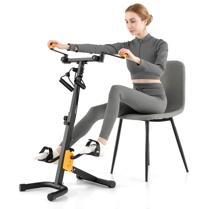Goplus klappbares Pedaltrainer für Senioren – Hand-, Arm-, Bein- und Knie-Training für Physiotherapie