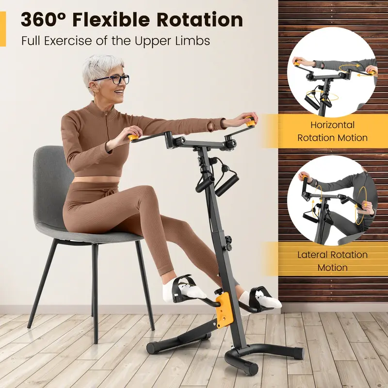 Goplus klappbares Pedaltrainer für Senioren – Hand-, Arm-, Bein- und Knie-Training für Physiotherapie 2