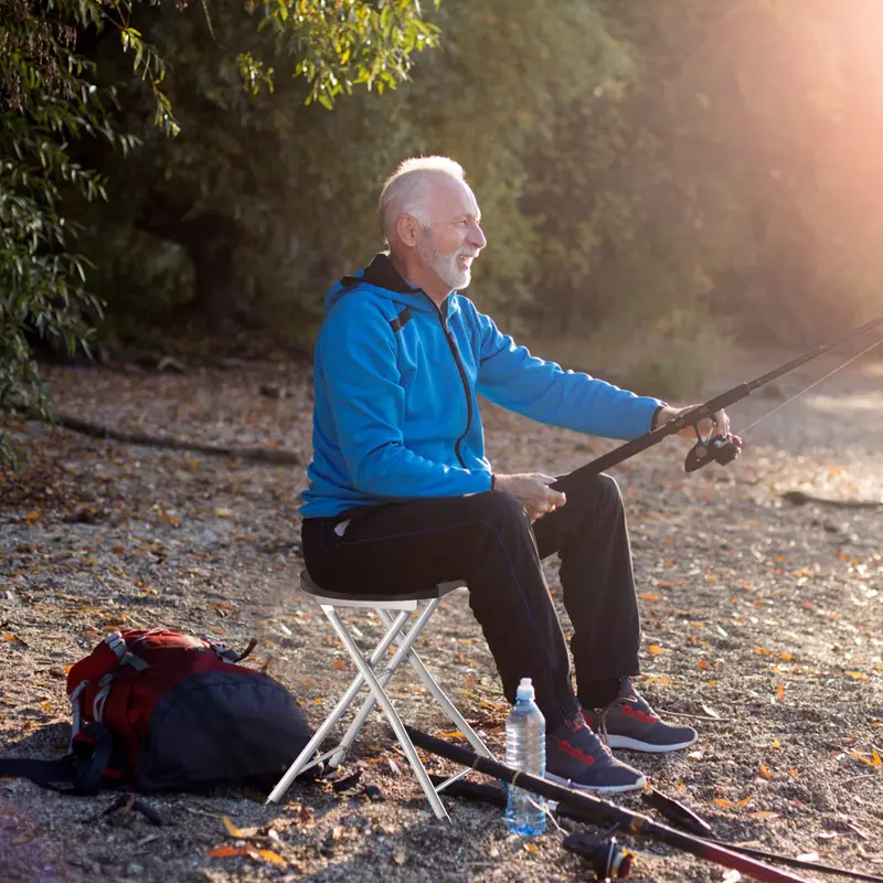 Goplus Klapphocker, 71 cm klappbarer Campinghocker für Erwachsene mit Tragkraft bis 150 kg