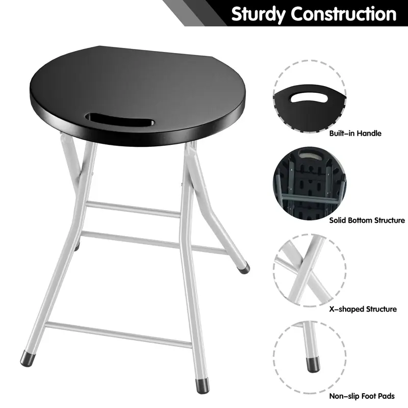 Goplus Klapphocker, 71 cm klappbarer Campinghocker für Erwachsene mit Tragkraft bis 150 kg
