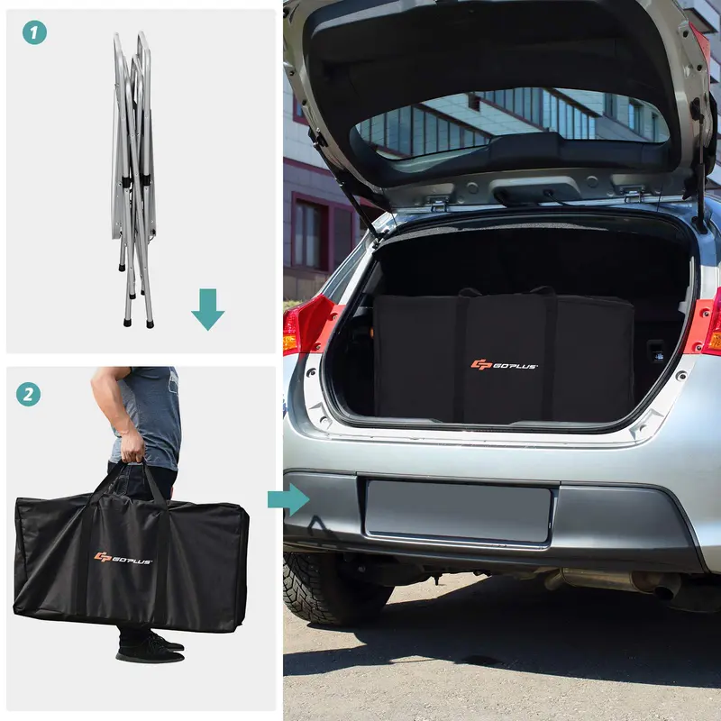 GoPlus-Klapptisch für Grillen, Aluminium-Außenküchentisch für Camping mit 26" Haupt-Arbeitsfläche