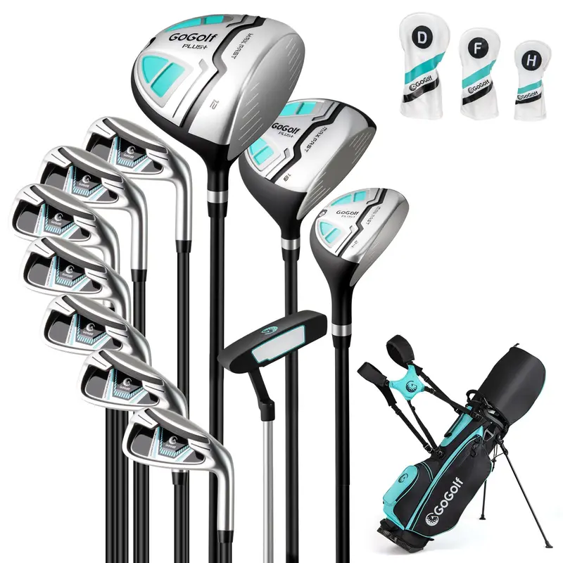 GoPlus Komplett-Golfclub-Set für Damen | 12-teiliges Rechtshänder-Golfset für Frauen