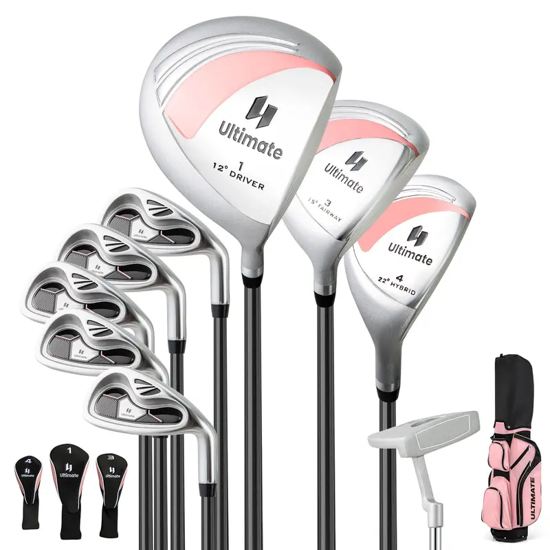 GoPlus Komplettes Golfschlägerset für Damen, 9-teilig mit Caddytasche