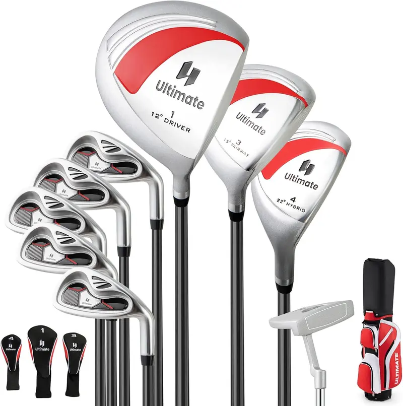 GoPlus Komplettes Golfschlägerset für Damen, 9-teilig mit Caddytasche