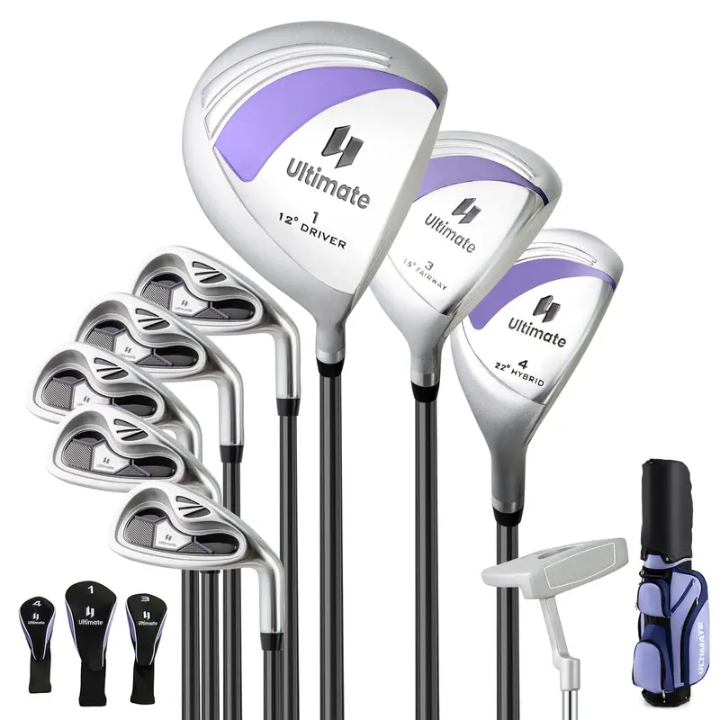 GoPlus Komplettes Golfschlägerset für Damen, 9-teilig mit Caddytasche