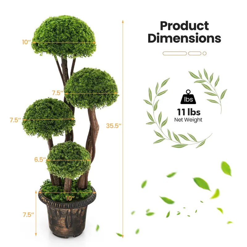 GoPlus-Künstliche Zypressen-Topiary-Kugel