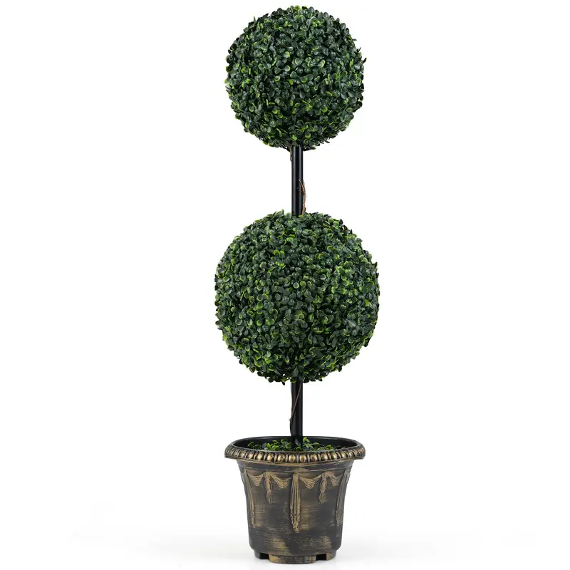 Goplus künstlicher Buchsbaum-Topiary-Baum, 90 cm (1/2)
