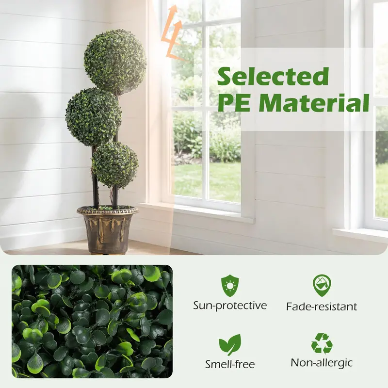 Goplus künstlicher Buchsbaum-Topiary-Baum, 90 cm (1/2)