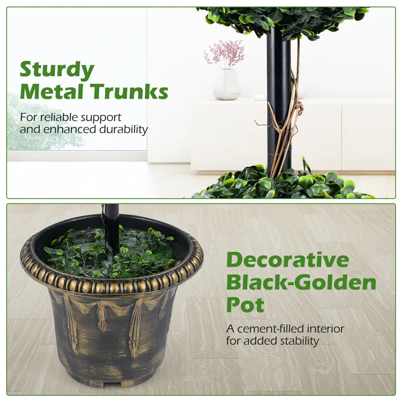 Goplus künstlicher Buchsbaum-Topiary-Baum, 90 cm (1/2)