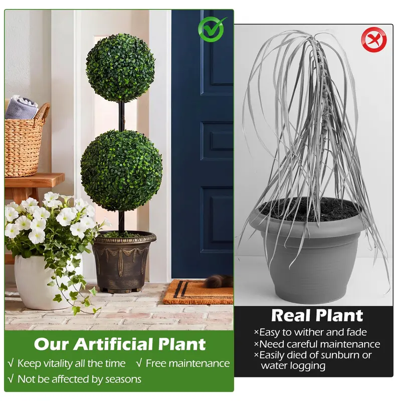 Goplus künstlicher Buchsbaum-Topiary-Baum, 90 cm (1/2)