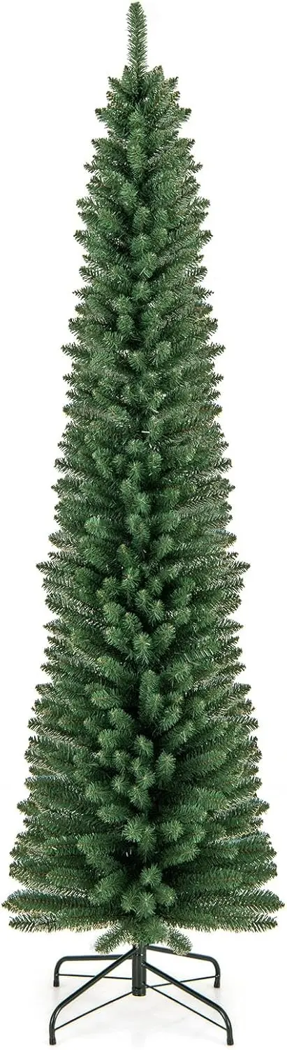 GoPlus-Künstlicher schmaler Weihnachtsbaum mit Schnellform-Technologie (1,5 m / 1,8 m / 2,1 m / 2,4 m)