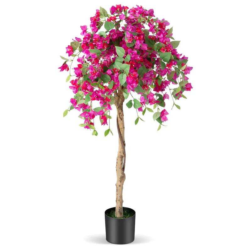 GoPlus Kunst-Bougainvillea-Baum, 1,37 m (4,5 ft), künstliche Topfpflanze mit 312 Blüten