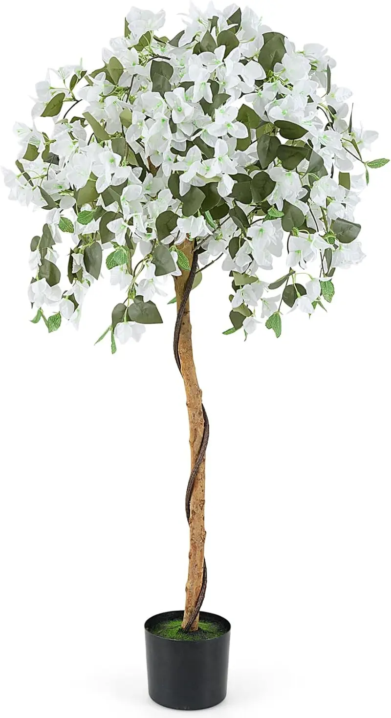 GoPlus Kunst-Bougainvillea-Baum, 1,37 m (4,5 ft), künstliche Topfpflanze mit 312 Blüten