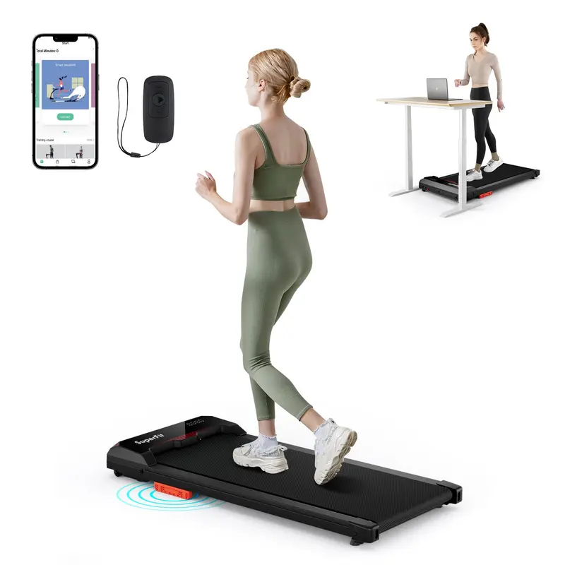 Goplus Laufpad, 2,5-PS-Leistung, Tragfähigkeit bis 154 kg, Unter-Schreibtisch-Laufband mit Fernbedienung