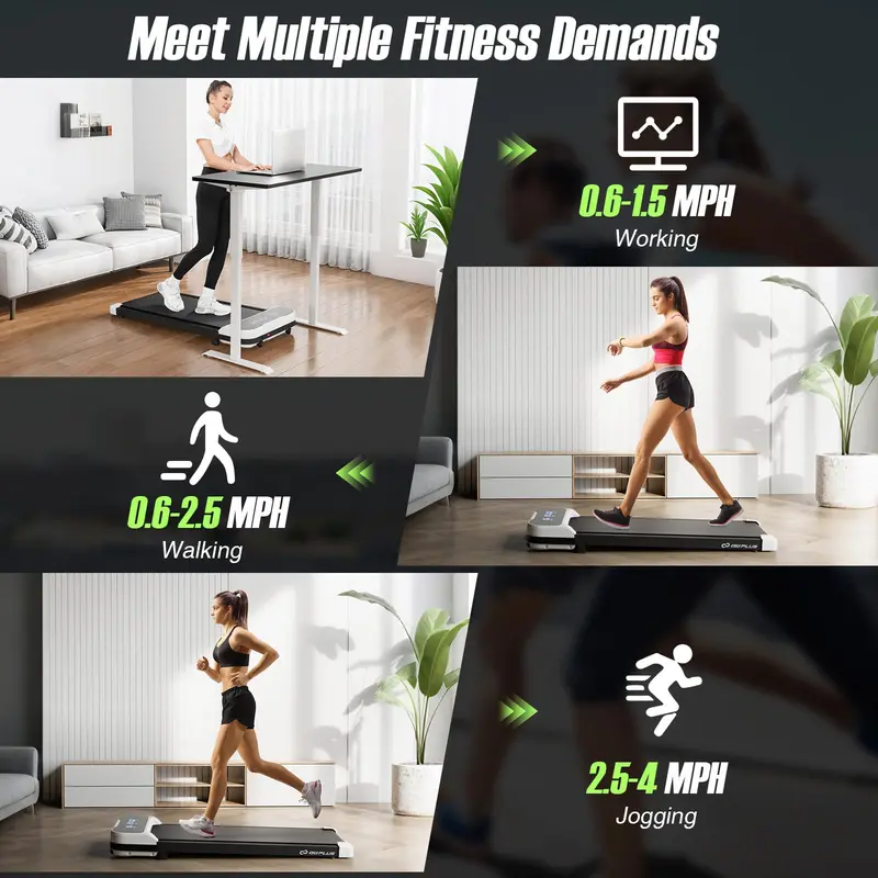 Goplus Laufpad unter dem Schreibtisch – Laufband mit Fernbedienung und LED-Display, 3 Countdown-Modi 2