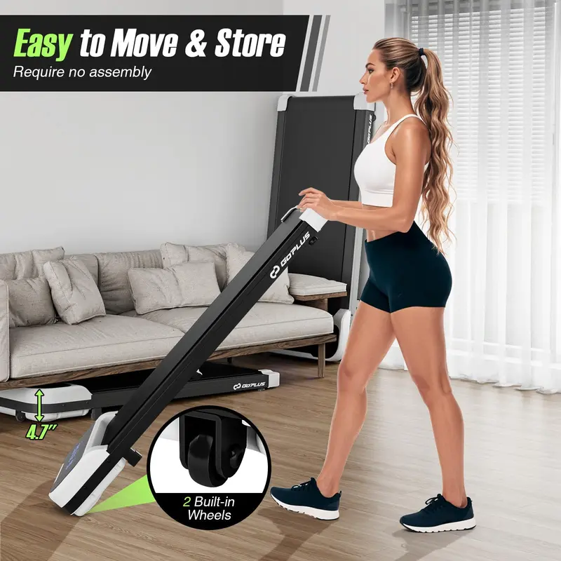 Goplus Laufpad unter dem Schreibtisch – Laufband mit Fernbedienung und LED-Display, 3 Countdown-Modi