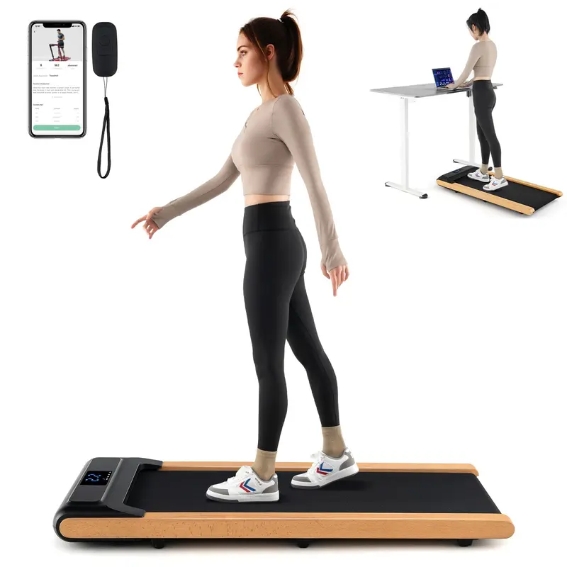 Goplus Laufpad – Unter-Schreibtisch-Laufband fürs Homeoffice, tragbares Laufpad mit Fernbedienung