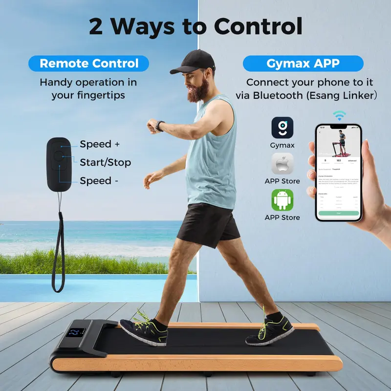 Goplus Laufpad – Unter-Schreibtisch-Laufband fürs Homeoffice, tragbares Laufpad mit Fernbedienung