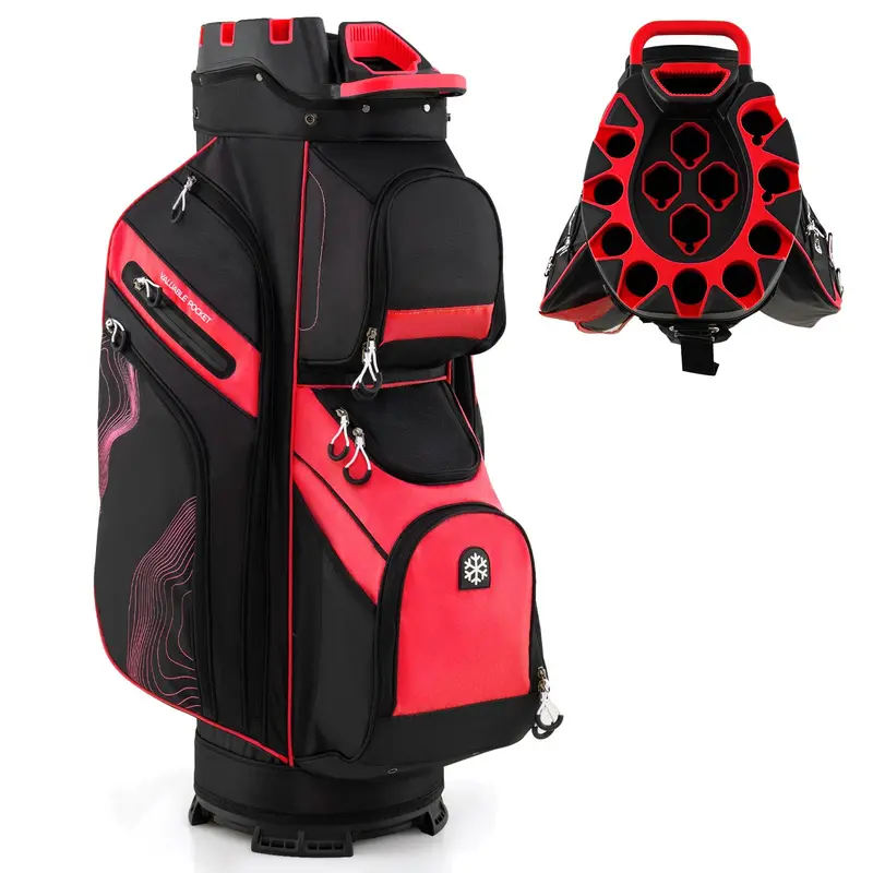 GoPlus leichter Golf-Tasche mit formfestem Deckel und 14-Fach-Organisationssystem