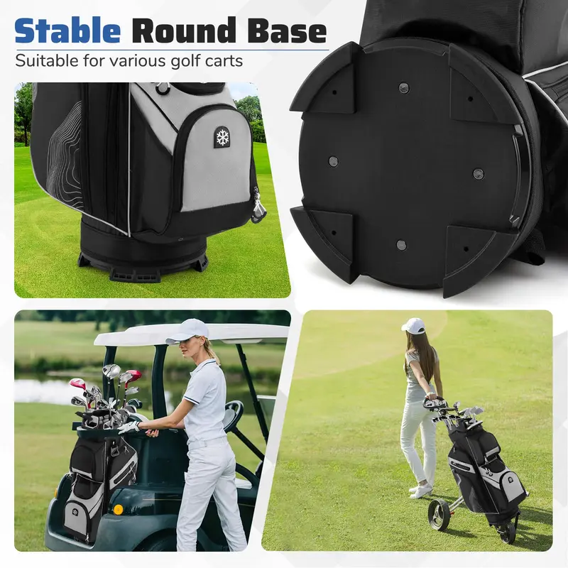 GoPlus leichter Golf-Tasche mit formfestem Deckel und 14-Fach-Organisationssystem