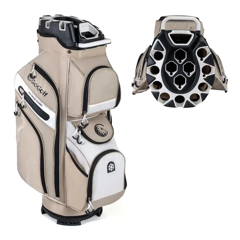 GoPlus leichter Golf-Tasche mit formfestem Deckel und 14-Fach-Organisationssystem