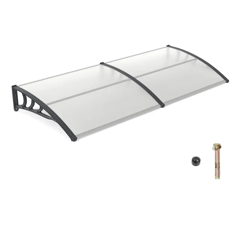 Goplus Markise für Fenster- und Türöffnung, 99 x 76 cm (39" x 30"), mit Regen-, Schnee-, Sonnen- und UV-Schutz für Eingangstüren