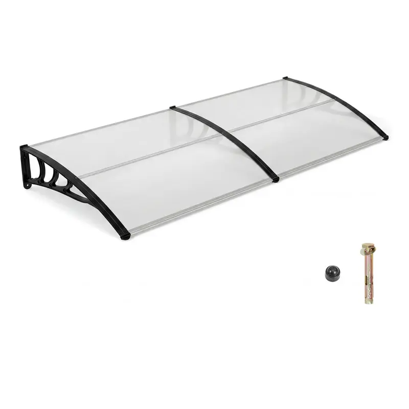 Goplus Markise für Fenster- und Türöffnung, 99 x 76 cm (39" x 30"), mit Regen-, Schnee-, Sonnen- und UV-Schutz für Eingangstüren