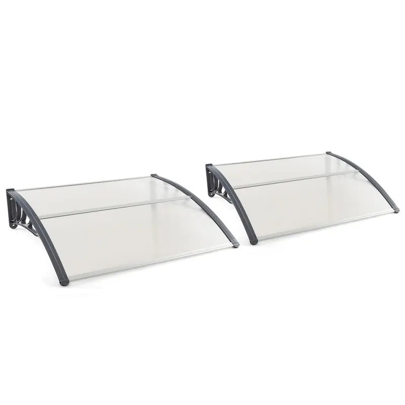 GoPlus Markisen für Türen, 122 cm × 102 cm Fenstermarkise mit Regen-, Schnee-, Sonnen- und UV-Schutz