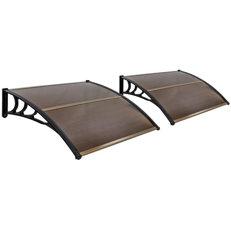 GoPlus Markisen für Türen, 122 cm × 102 cm Fenstermarkise mit Regen-, Schnee-, Sonnen- und UV-Schutz