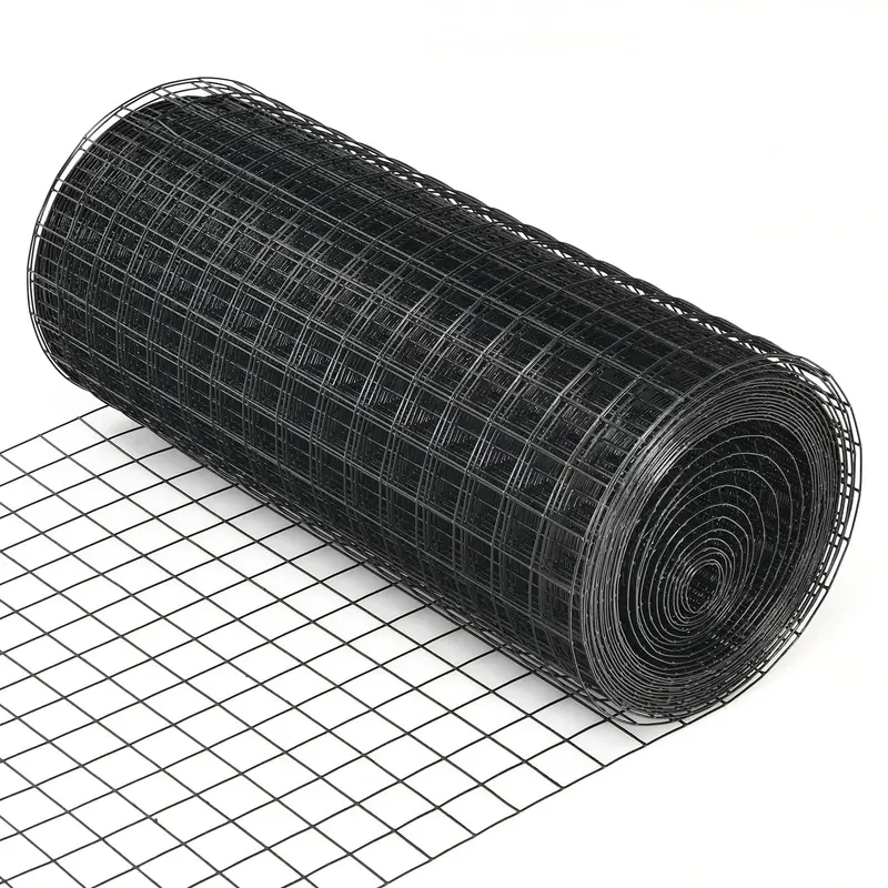GoPlus Maschendraht, schwarz beschichtet, 61 cm × 15,24 m (24 Zoll × 50 Fuß), geschweißtes Drahtgitter für Hühnerställe