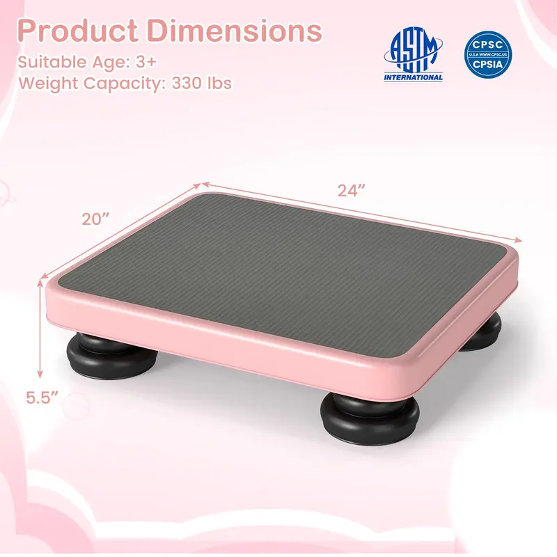 Goplus Minitrampolin 60 x 50 cm mit elastischem Seil | Rebounder-Sprungbrett