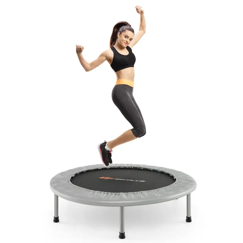 Goplus Minitrampolin mit Klappfunktion, 36 Zoll (ca. 91 cm) faltbares Fitness-Trampolin für Erwachsene